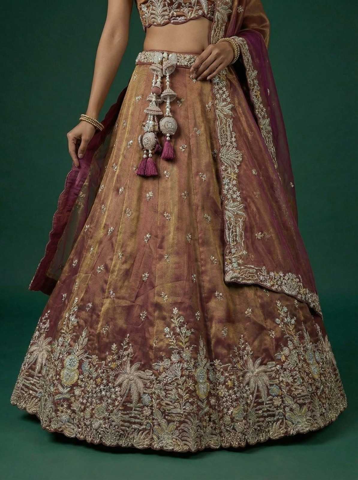 YNF Wholesale Tissue Wedding Lehenga  | Surat Manufacturer