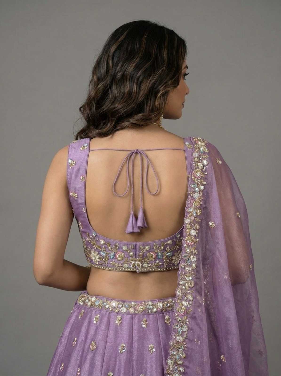 YNF Wholesale Tissue Embroidered Lehenga  | Surat Manufacturer