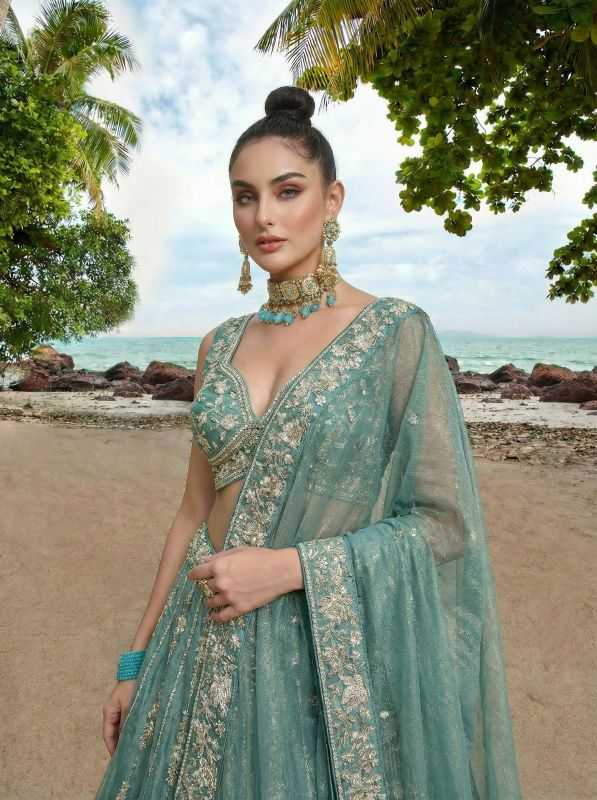 YNF Wholesale Chiffon Embroidered Lehenga  | Surat Manufacturer