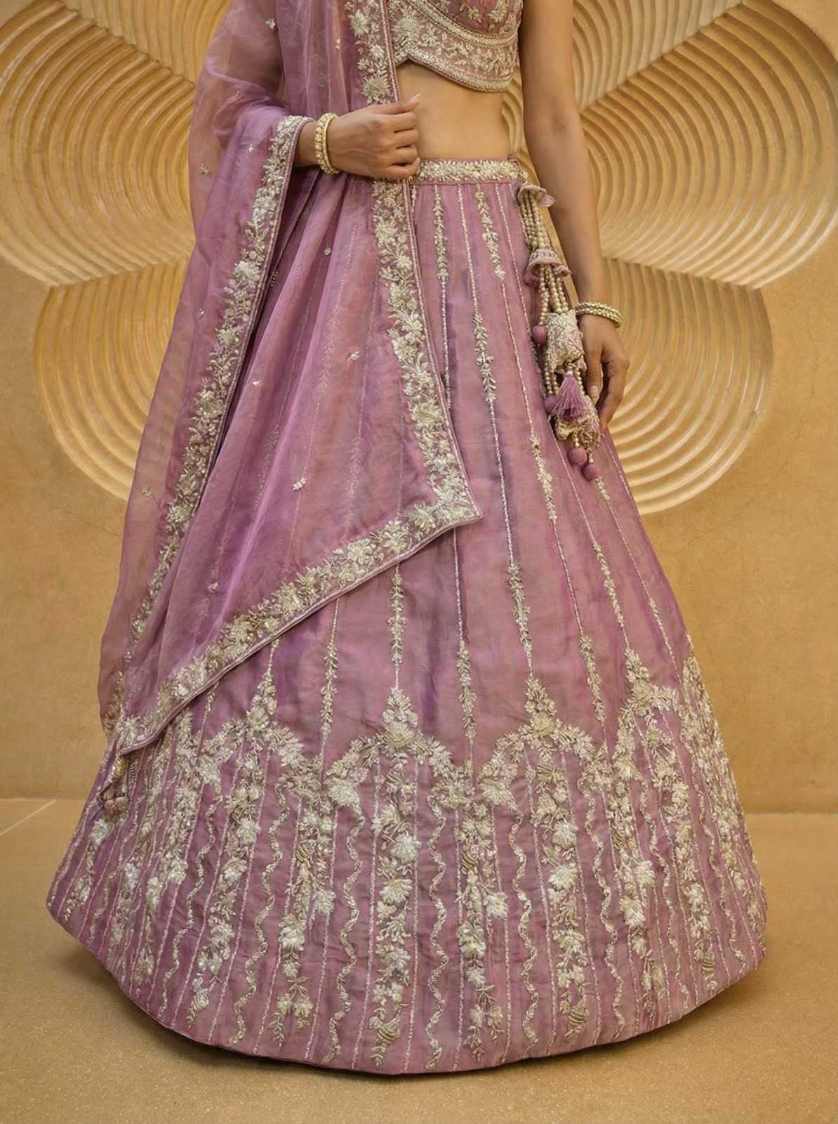 YNF Wholesale Chiffon Embroidered Lehenga  | Surat Manufacturer