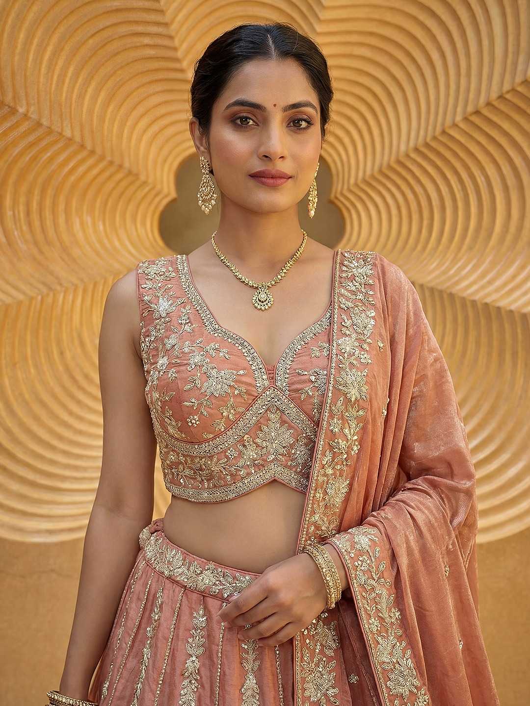 YNF Wholesale Chiffon Embroidered Lehenga  | Surat Manufacturer