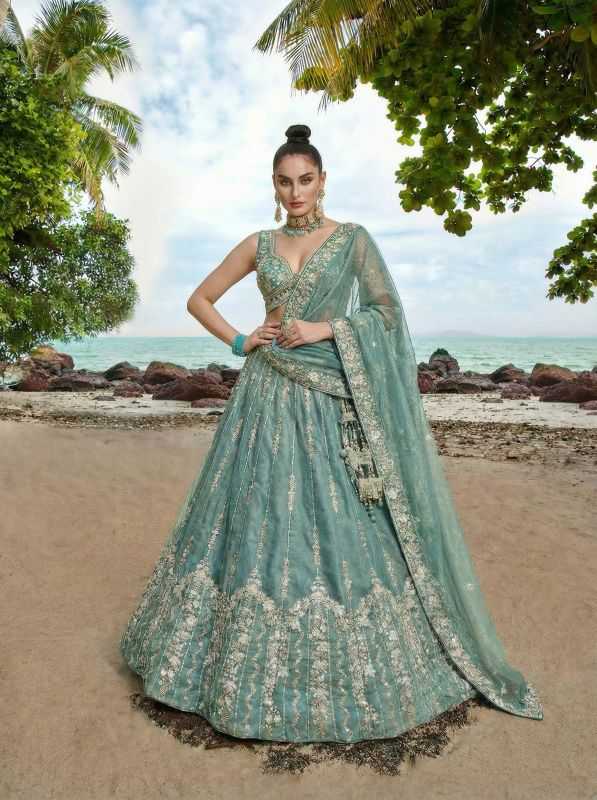 YNF Wholesale Chiffon Embroidered Lehenga  | Surat Manufacturer