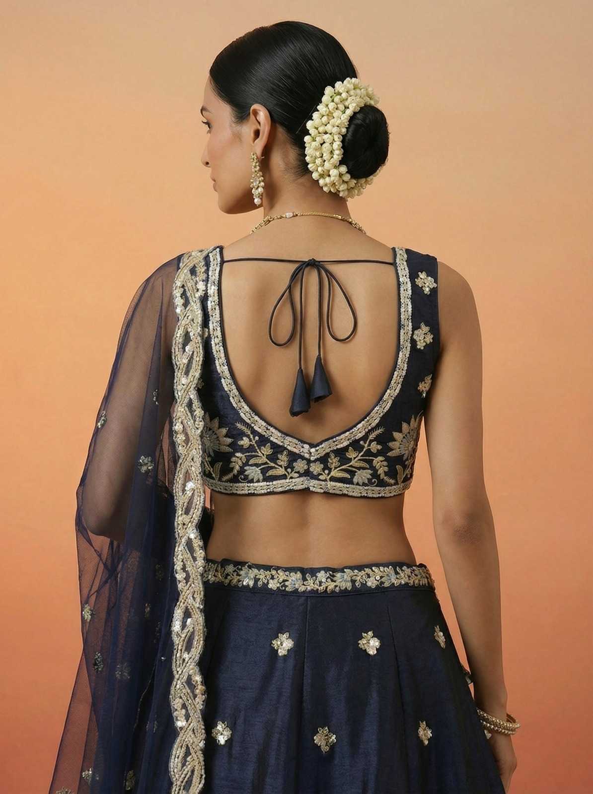 YNF Wholesale Tissue Embroidered Lehenga  | Surat Manufacturer