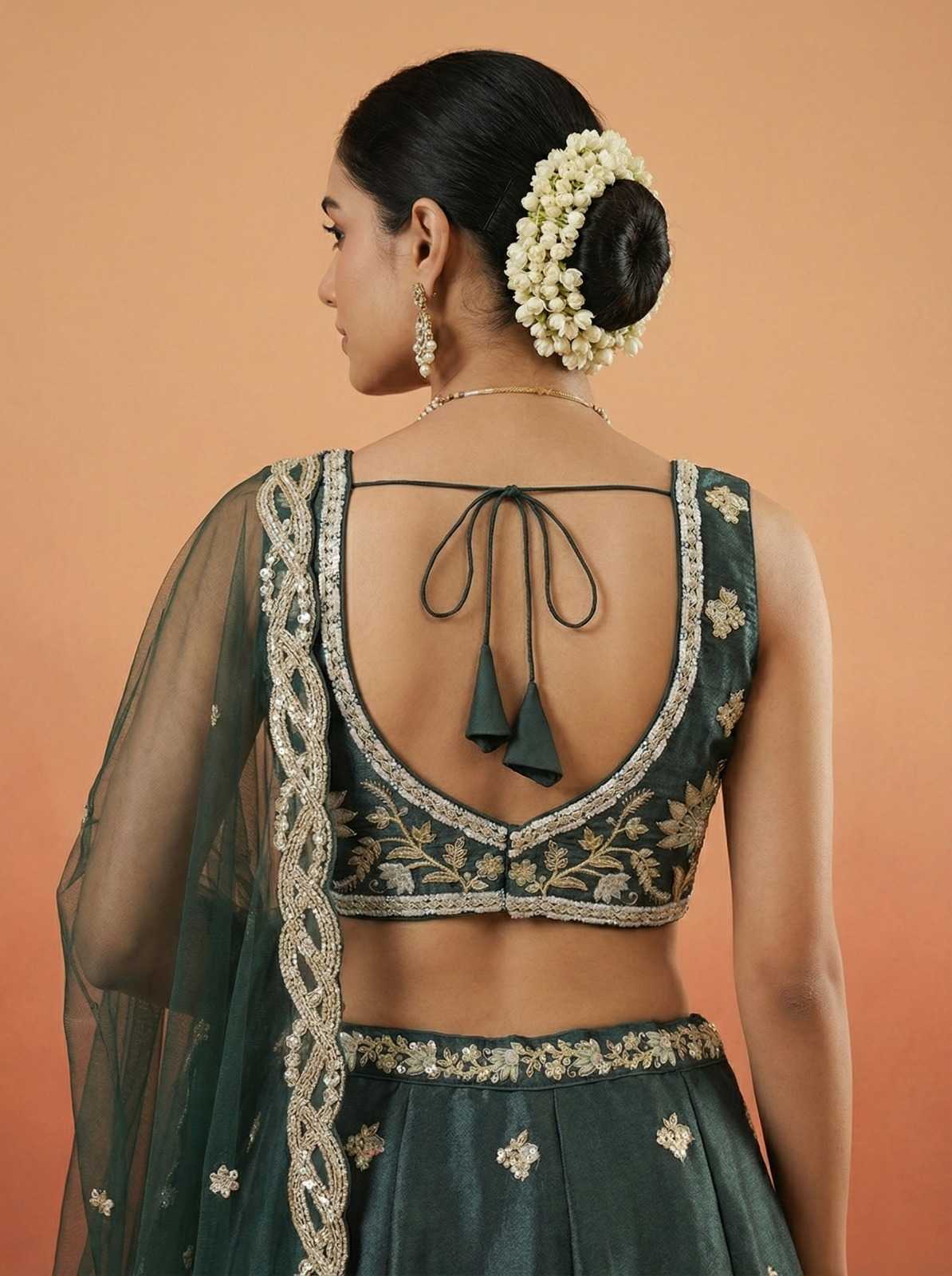 YNF Wholesale Tissue Embroidered Lehenga  | Surat Manufacturer