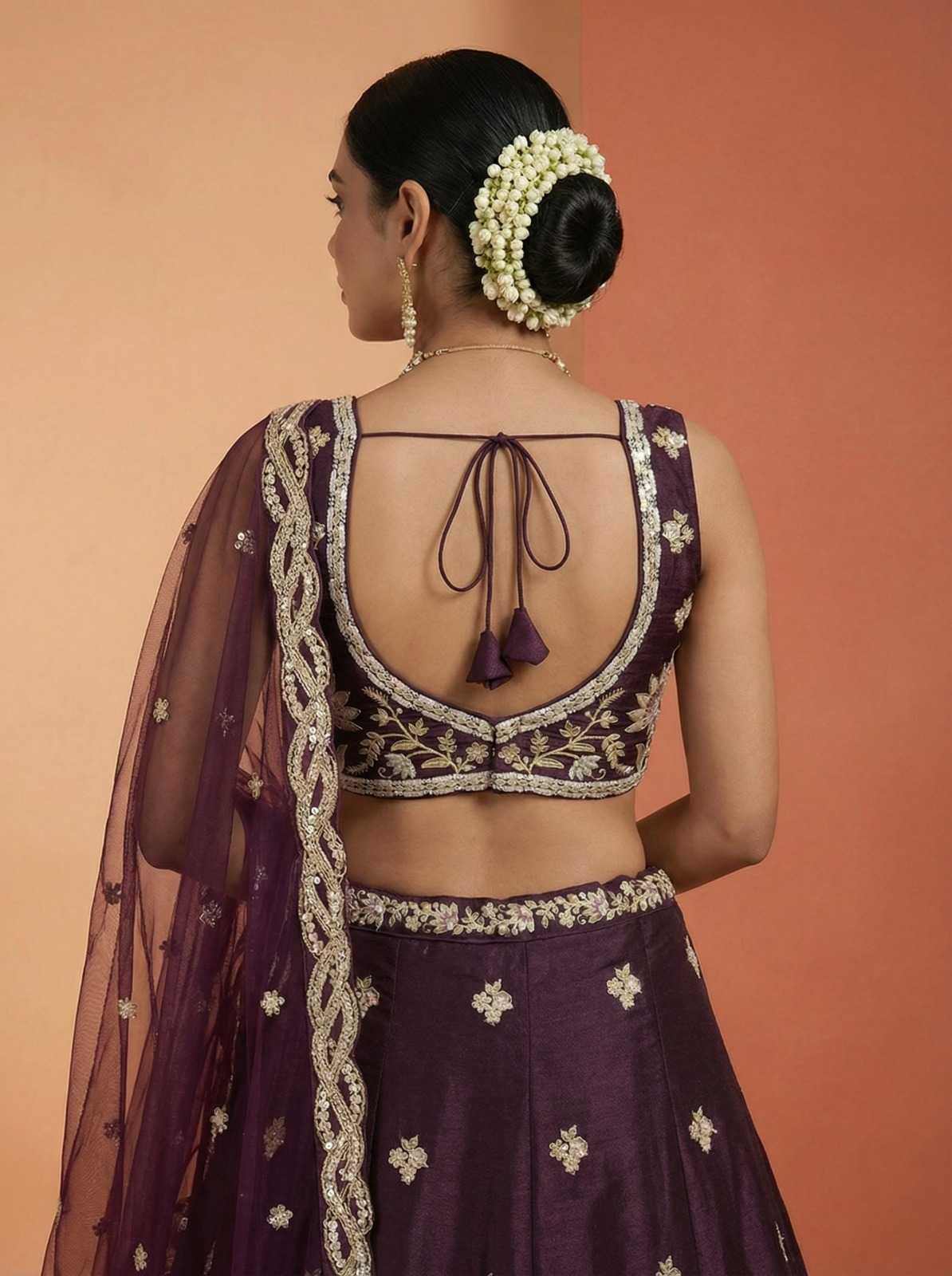 YNF Wholesale Tissue Embroidered Lehenga  | Surat Manufacturer