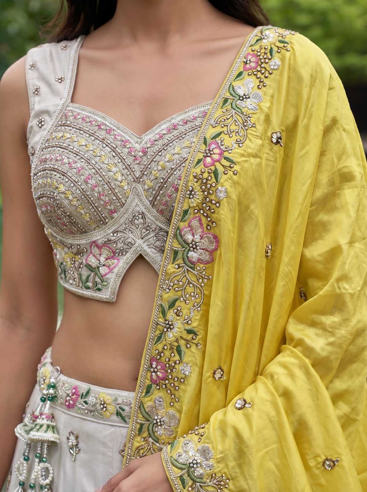 YNF Wholesale Chiffon Embroidered Lehenga  | Surat Manufacturer