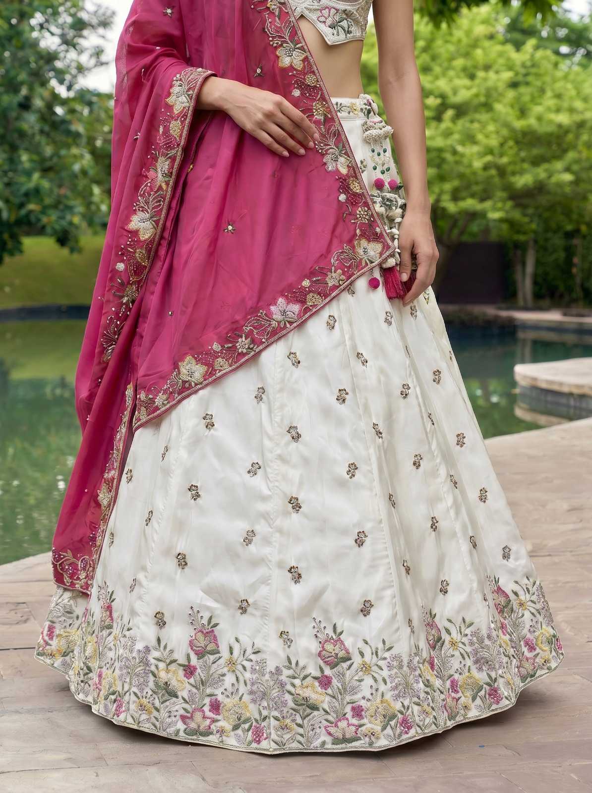 YNF Wholesale Chiffon Embroidered Lehenga  | Surat Manufacturer