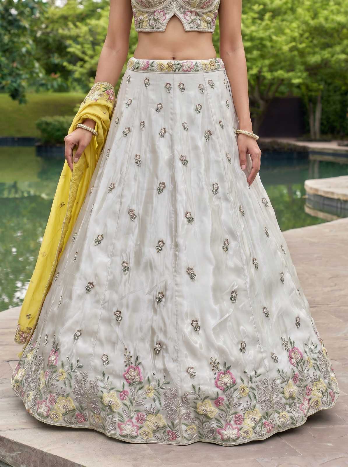 YNF Wholesale Chiffon Embroidered Lehenga  | Surat Manufacturer