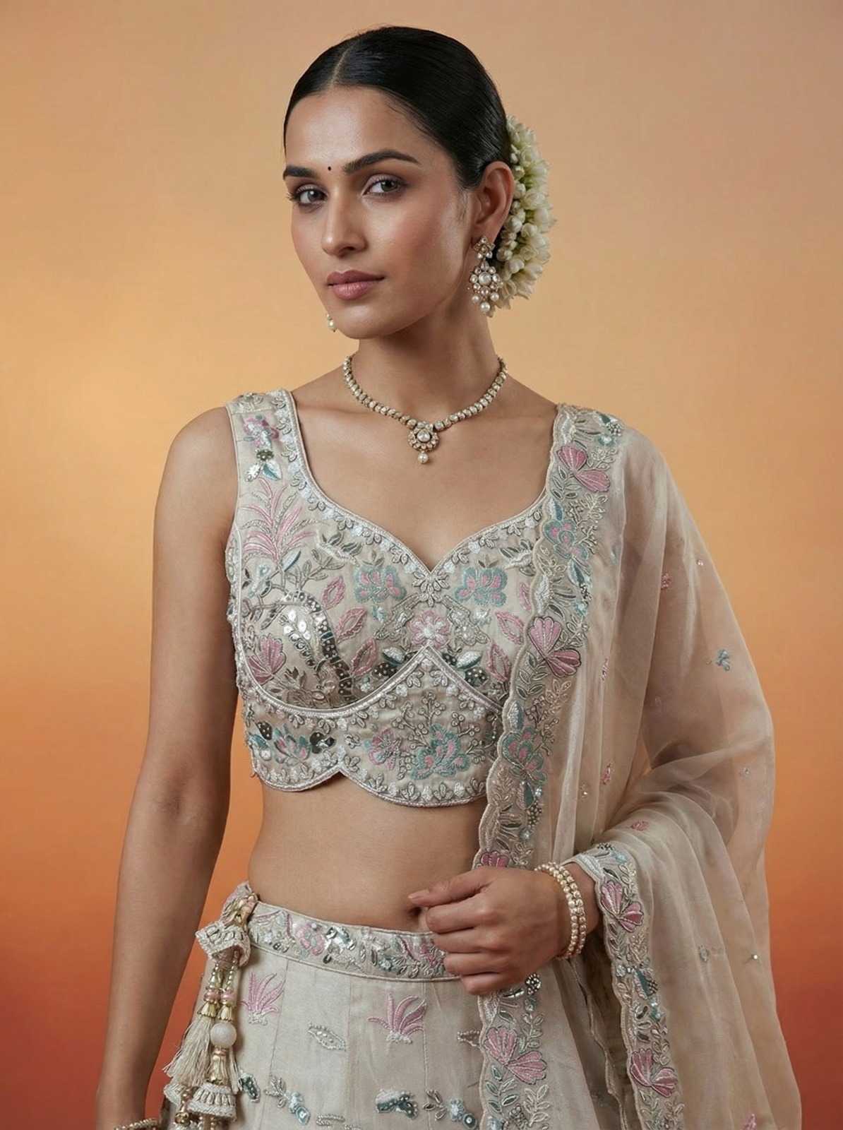 YNF Wholesale Organza Embroidered Lehenga  | Surat Manufacturer
