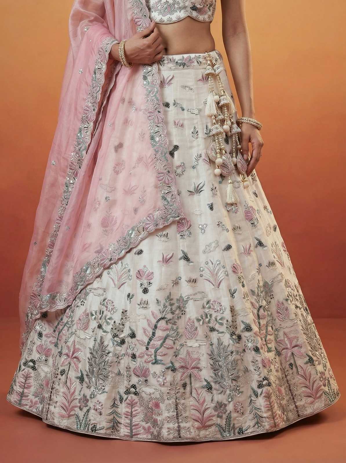 YNF Wholesale Organza Embroidered Lehenga  | Surat Manufacturer