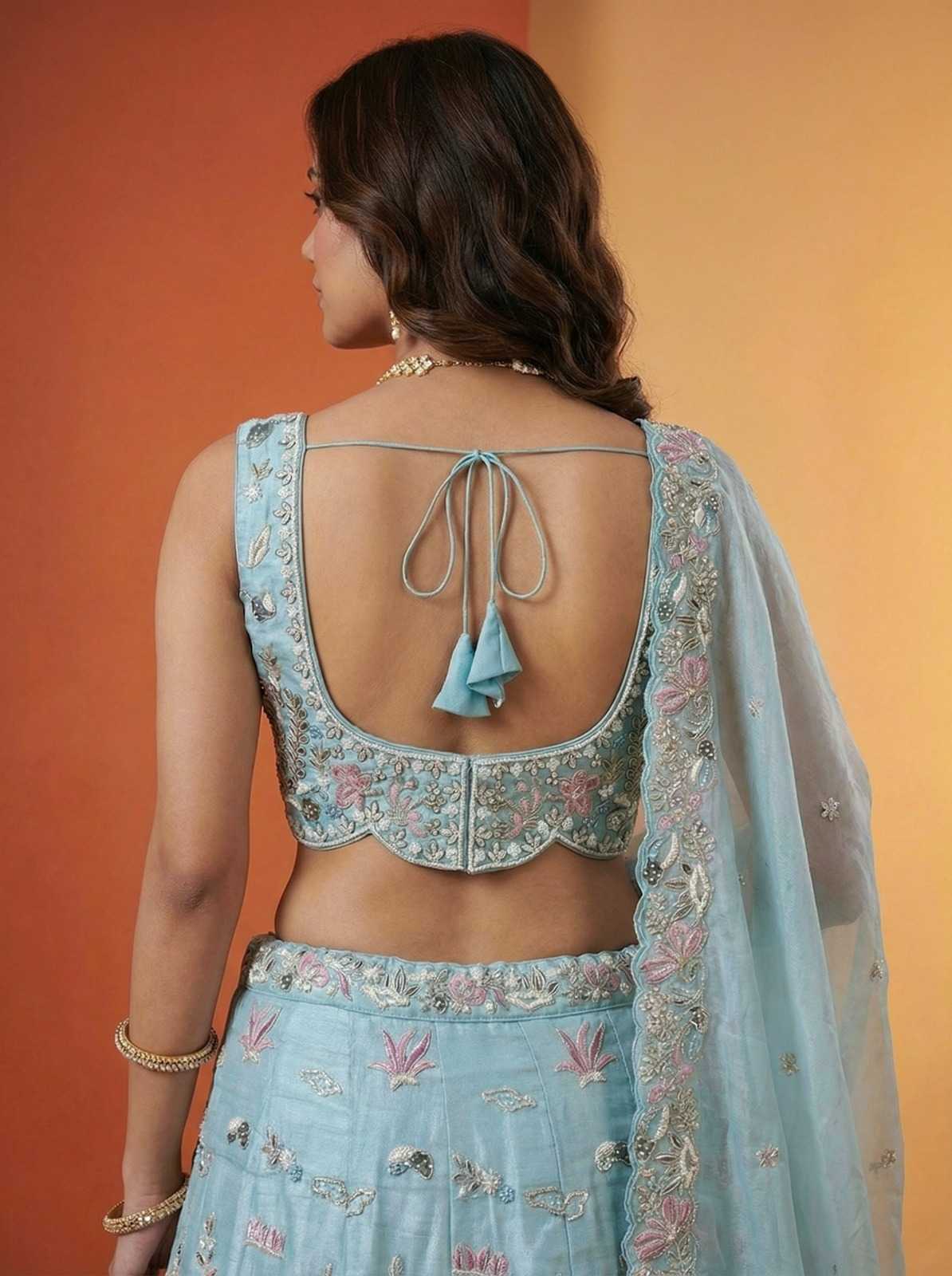 YNF Wholesale Organza Embroidered Lehenga  | Surat Manufacturer