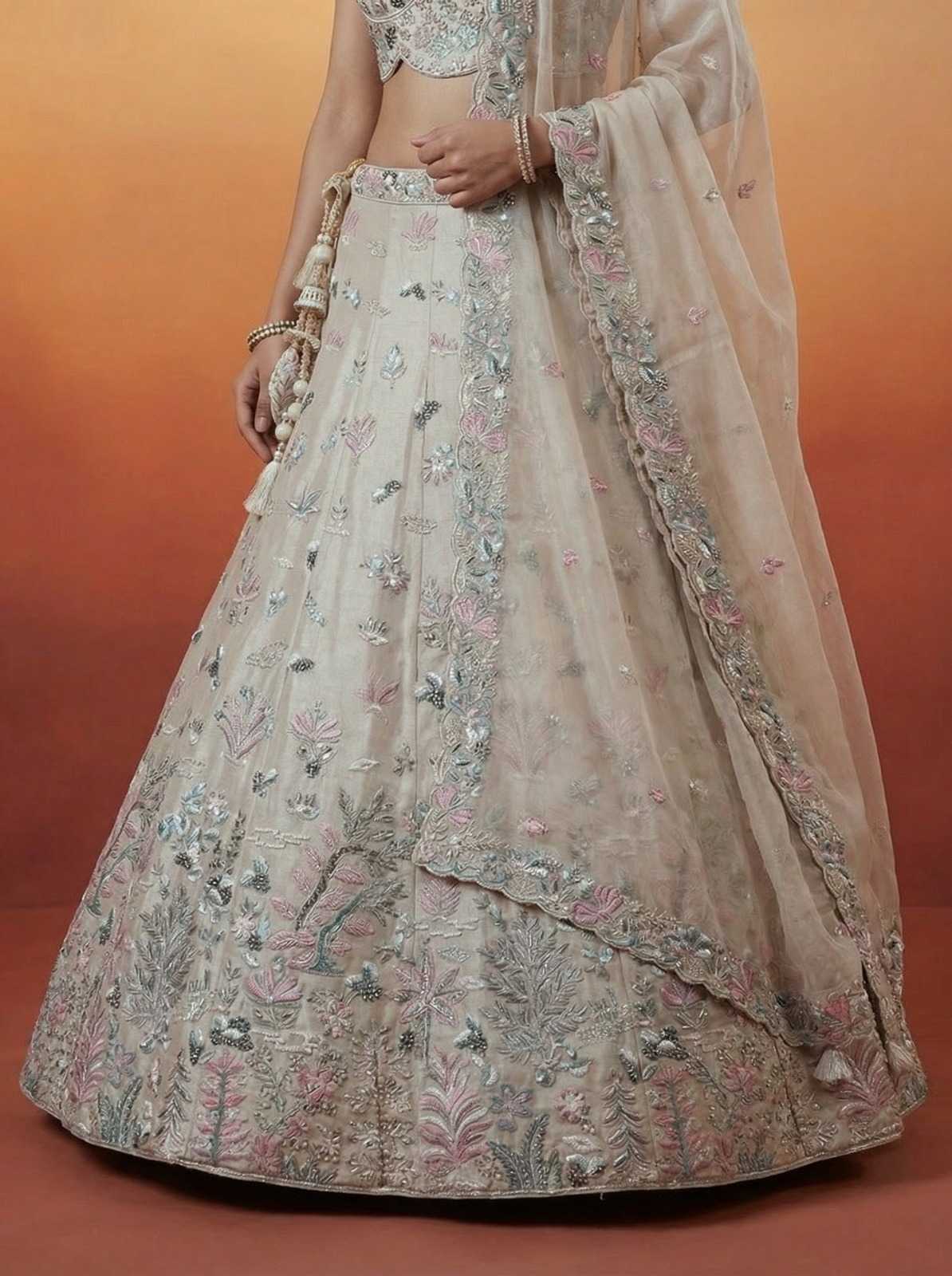 YNF Wholesale Organza Embroidered Lehenga  | Surat Manufacturer