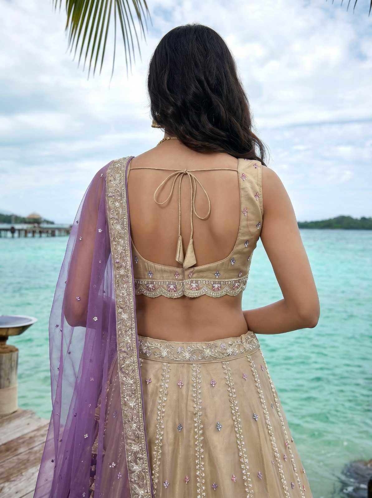 YNF Wholesale Tissue Embroidered Lehenga KESH530 6341 | Surat Manufacturer