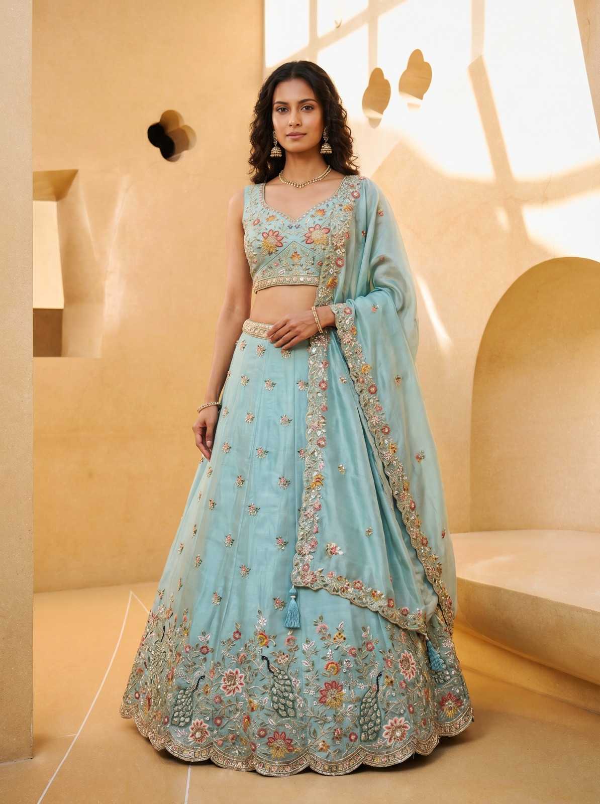 YNF Wholesale Organza Traditional Lehenga  | Surat Manufacturer