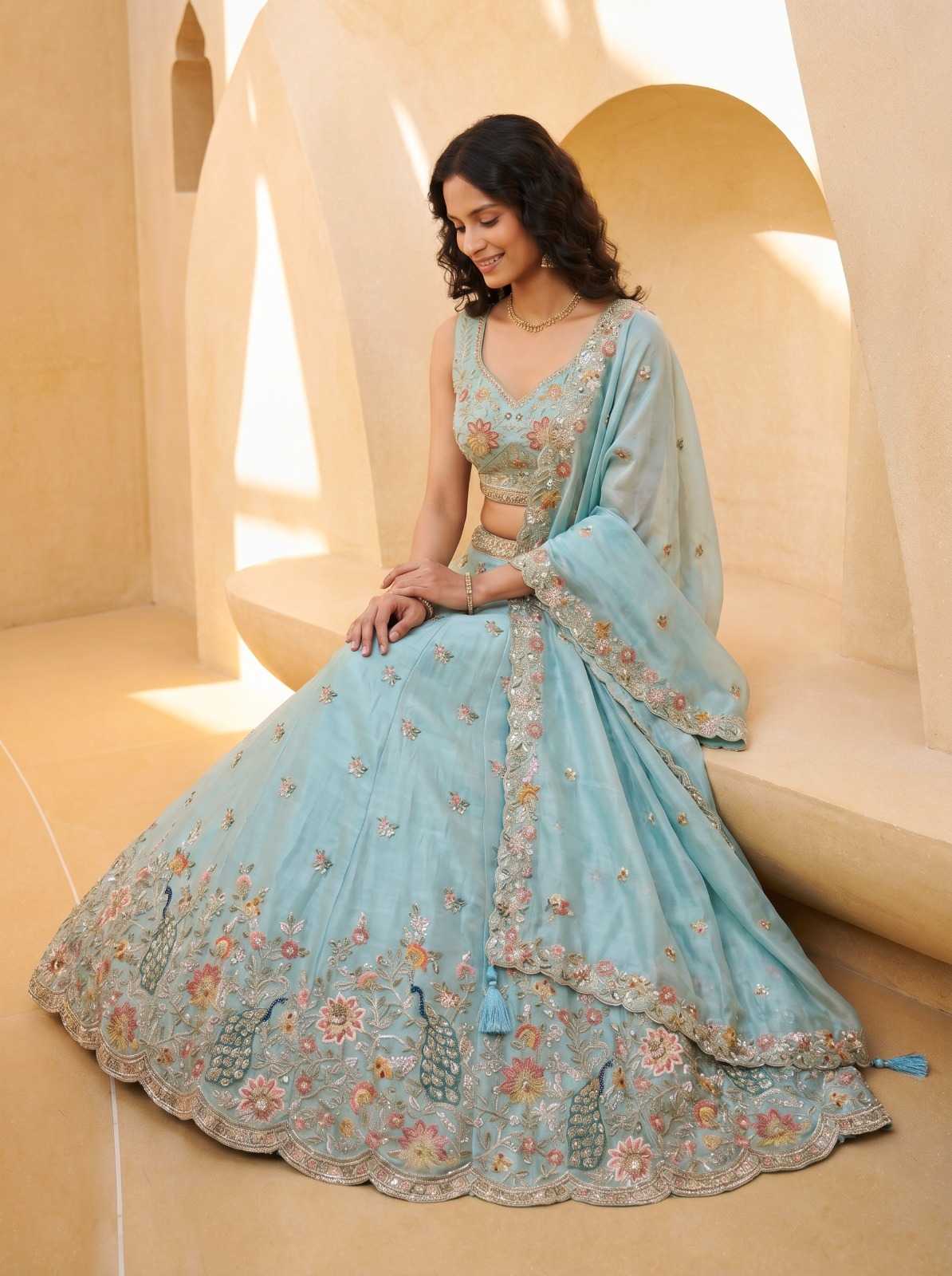 YNF Wholesale Organza Traditional Lehenga  | Surat Manufacturer