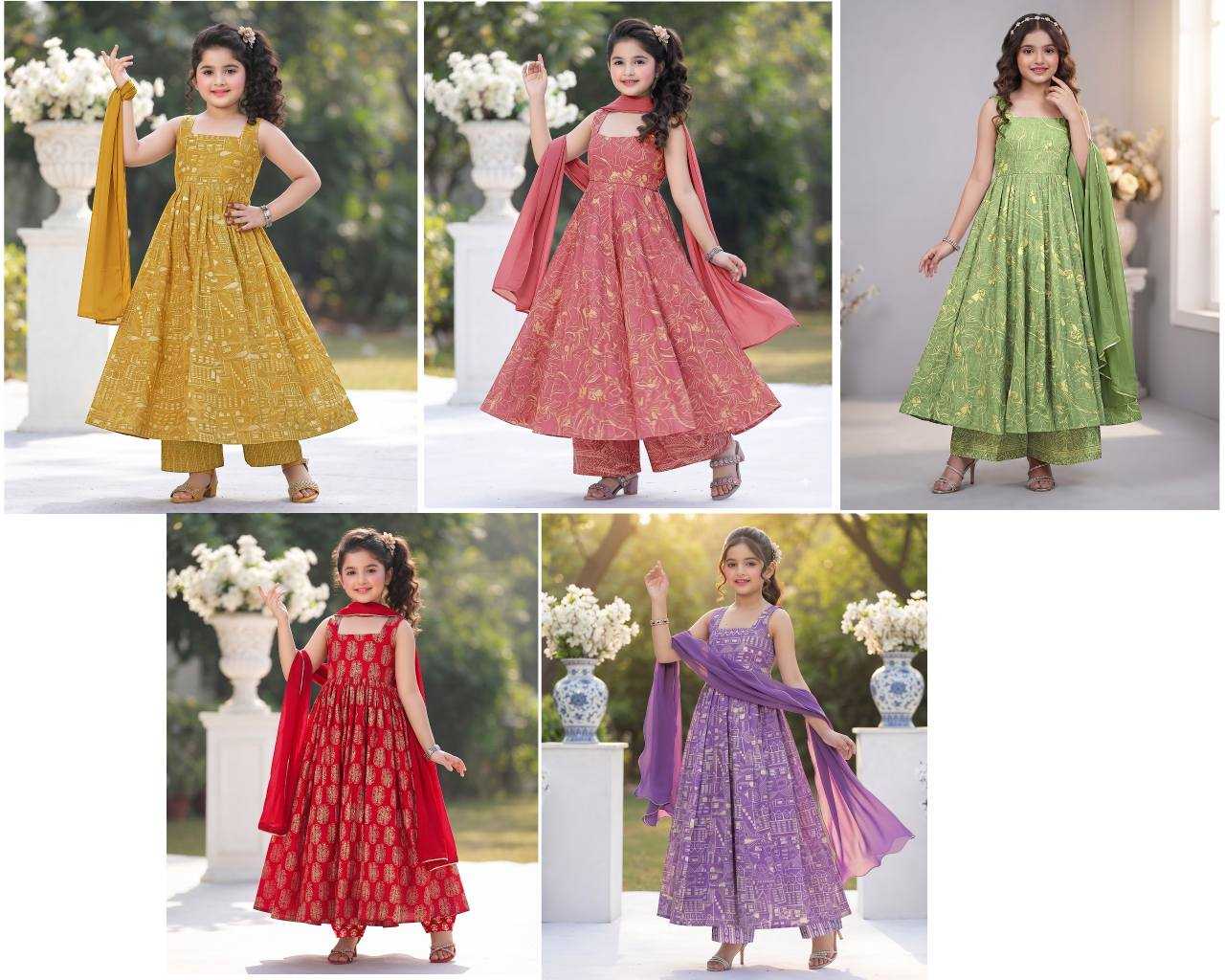 YNF Wholesale Muslin Kids Suit KESH530 Lucaya Kids Vol 3 | Surat Manufacturer