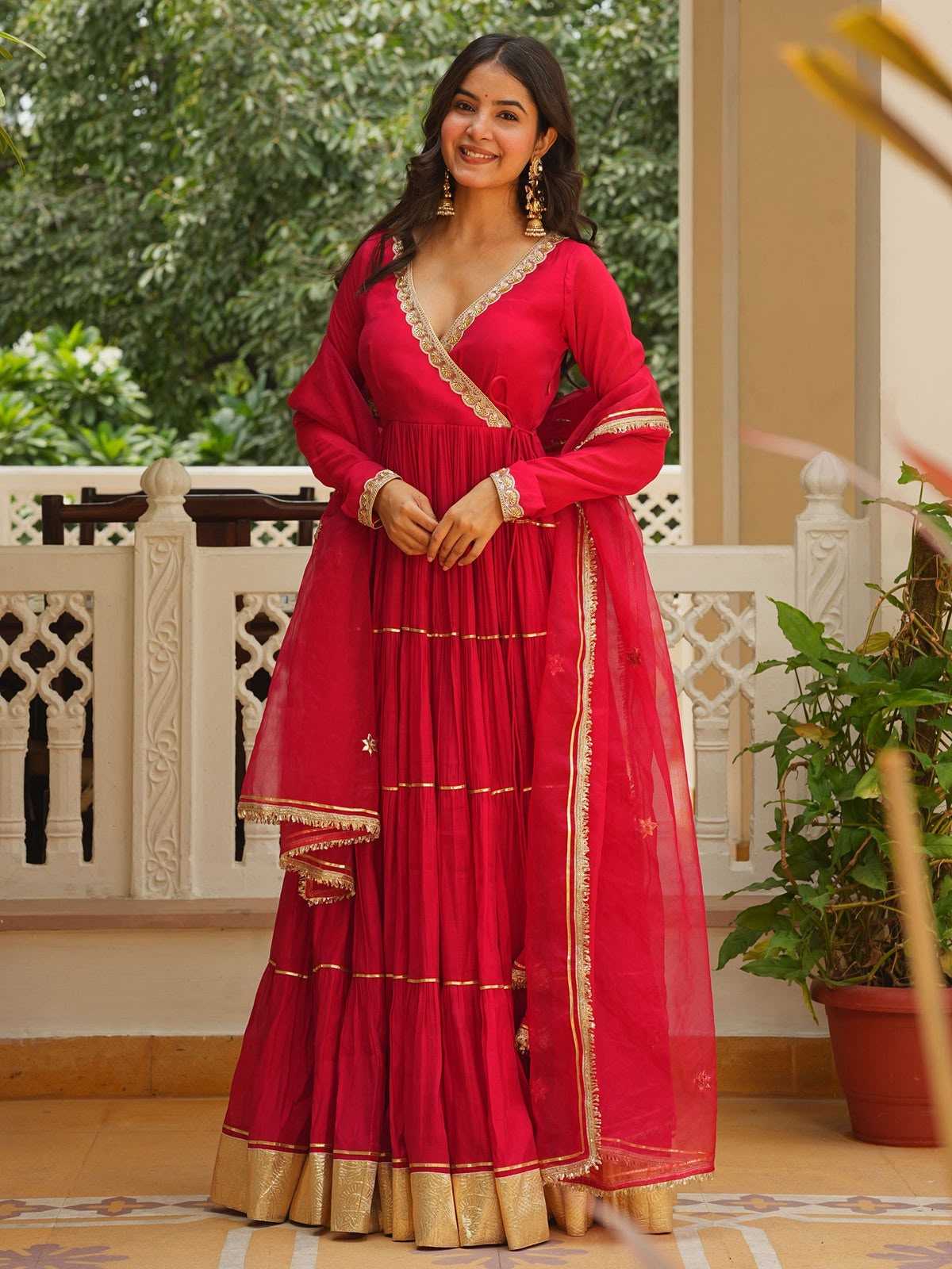 YNF Wholesale Chanderi Soft Fancy Gowns  | Surat Manufacturer