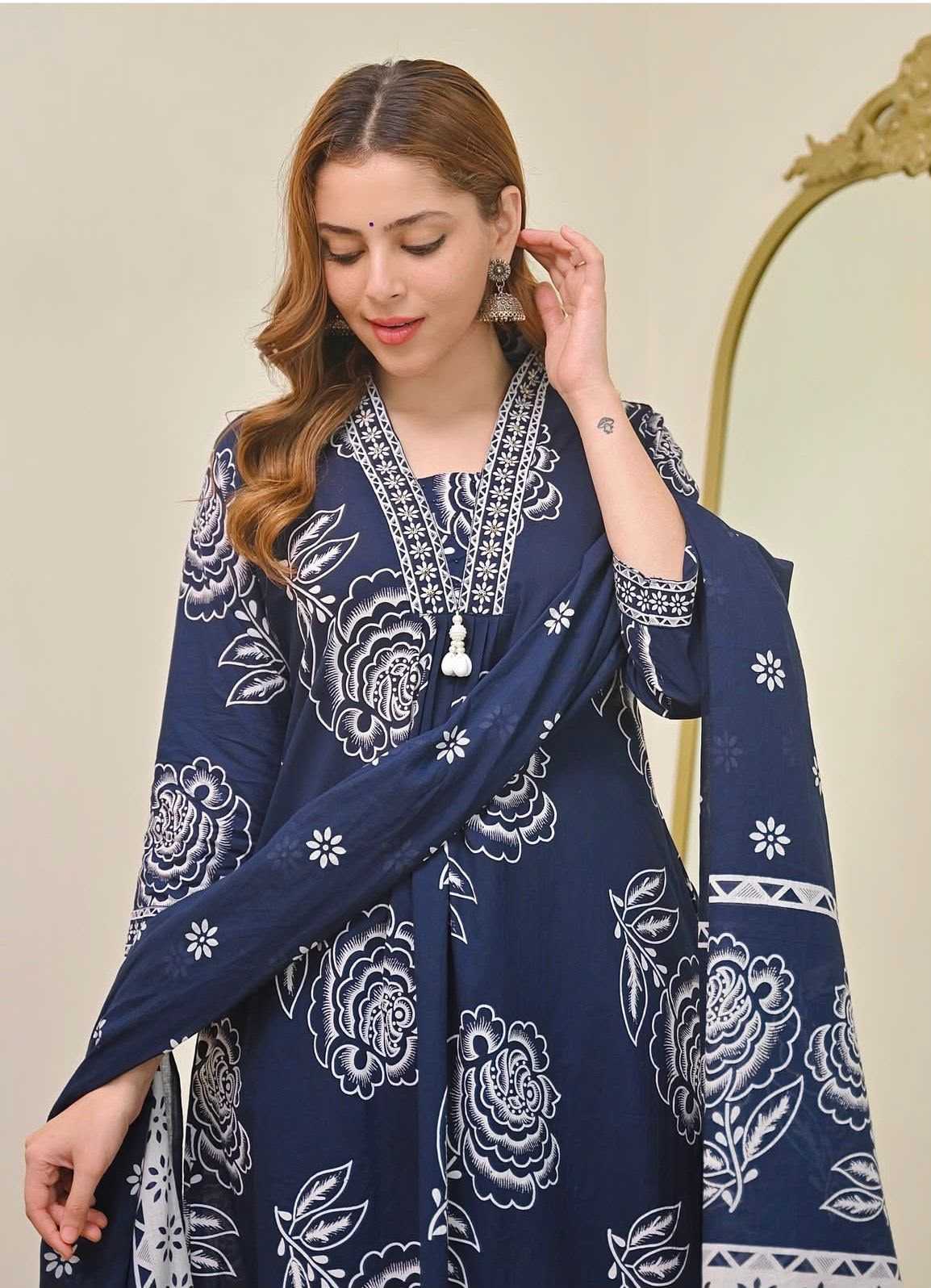 YNF Wholesale Cotton Festive Kurtis  | Surat Manufacturer