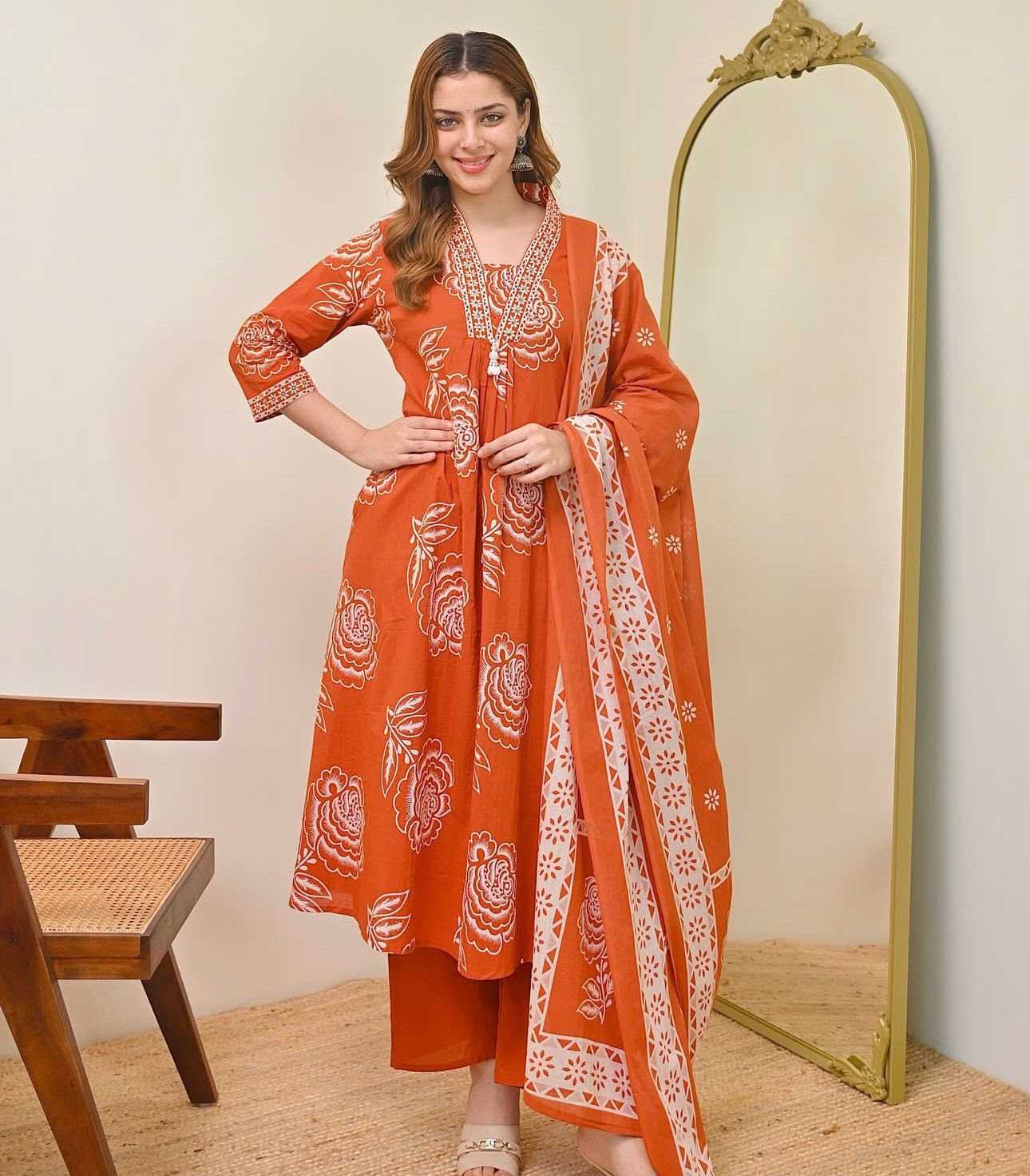 YNF Wholesale Cotton Festive Kurtis  | Surat Manufacturer