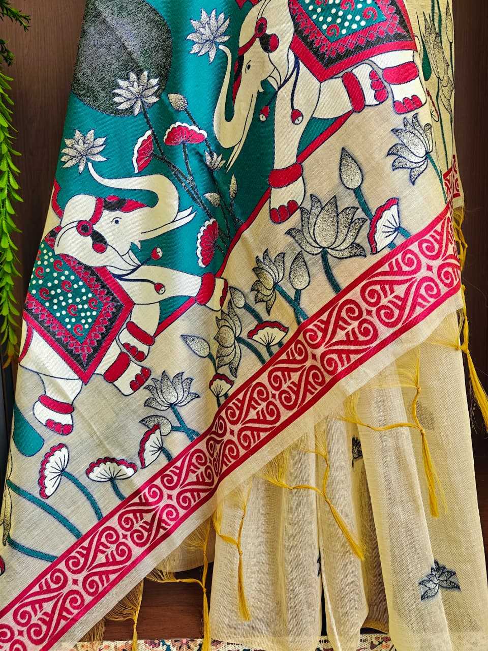 YNF Wholesale Soft Cotton Designer Sarees KESH532 ELEPHANT | Surat Manufacturer