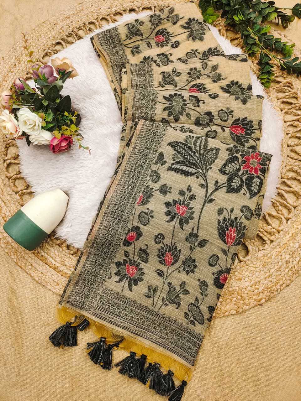 YNF Wholesale Soft Cotton Floral Sarees KESH532 SIGN | Surat Manufacturer