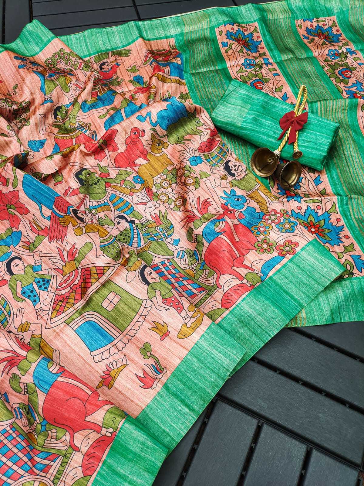 YNF Wholesale Tussar Silk Kalamkari Sarees KESH532 TUS | Surat Manufacturer