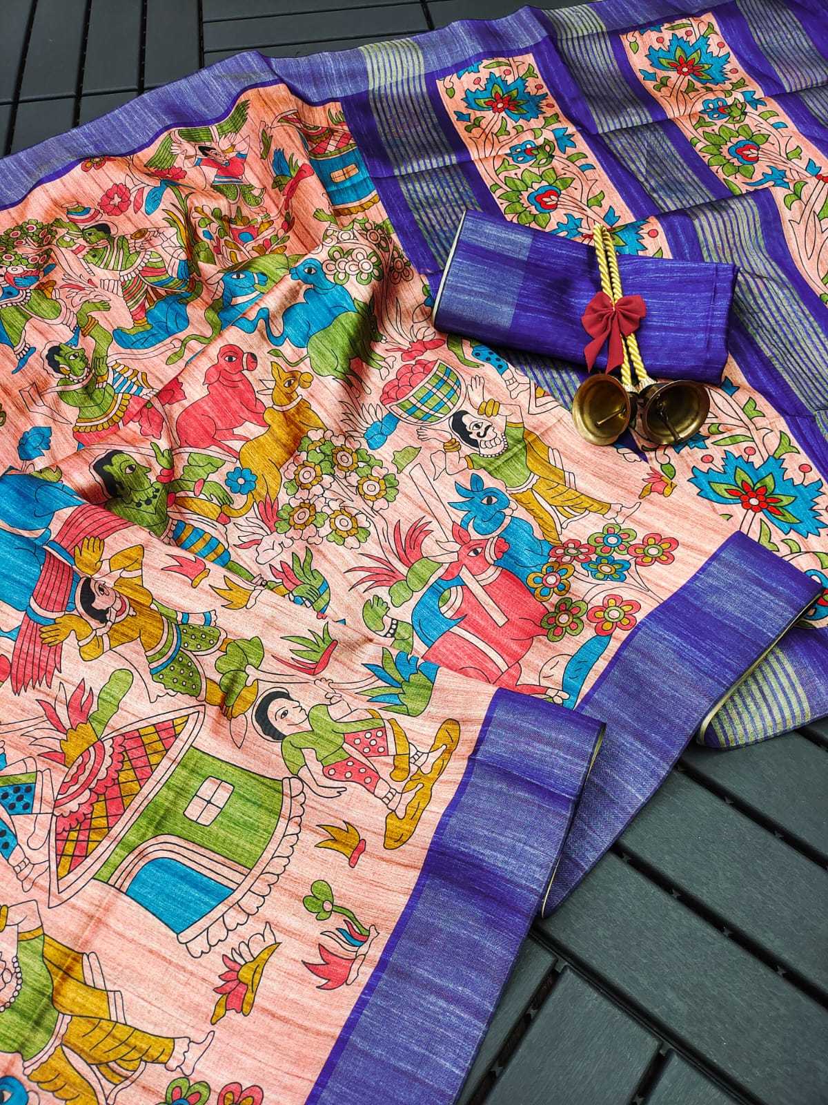 YNF Wholesale Tussar Silk Kalamkari Sarees KESH532 TUS | Surat Manufacturer