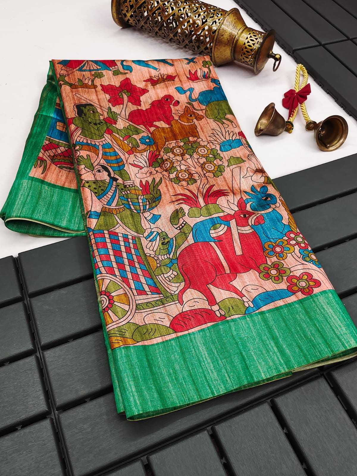 YNF Wholesale Tussar Silk Kalamkari Sarees KESH532 TUS | Surat Manufacturer