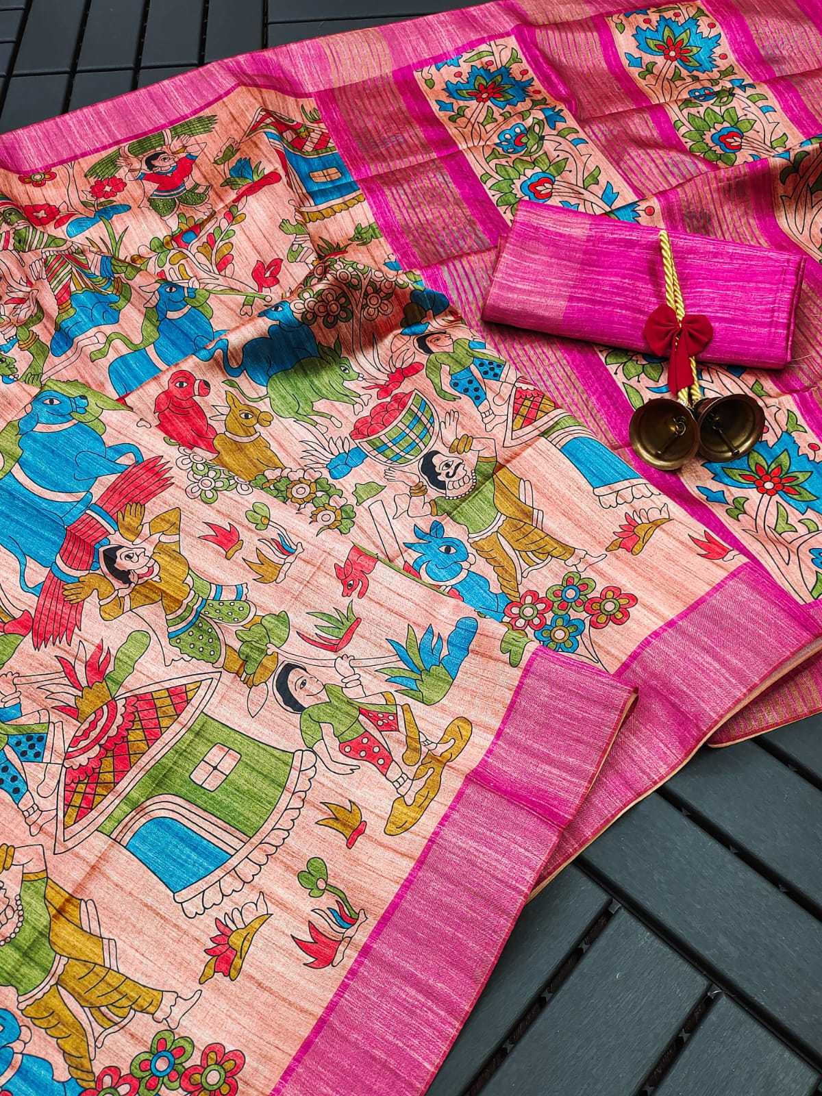 YNF Wholesale Tussar Silk Kalamkari Sarees KESH532 TUS | Surat Manufacturer