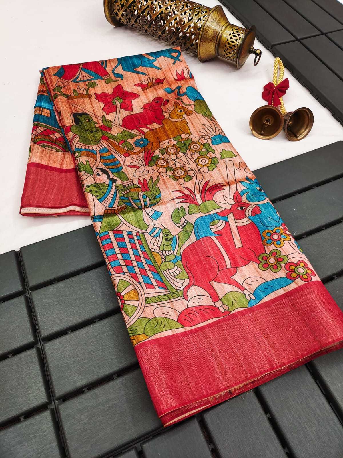 YNF Wholesale Tussar Silk Kalamkari Sarees KESH532 TUS | Surat Manufacturer