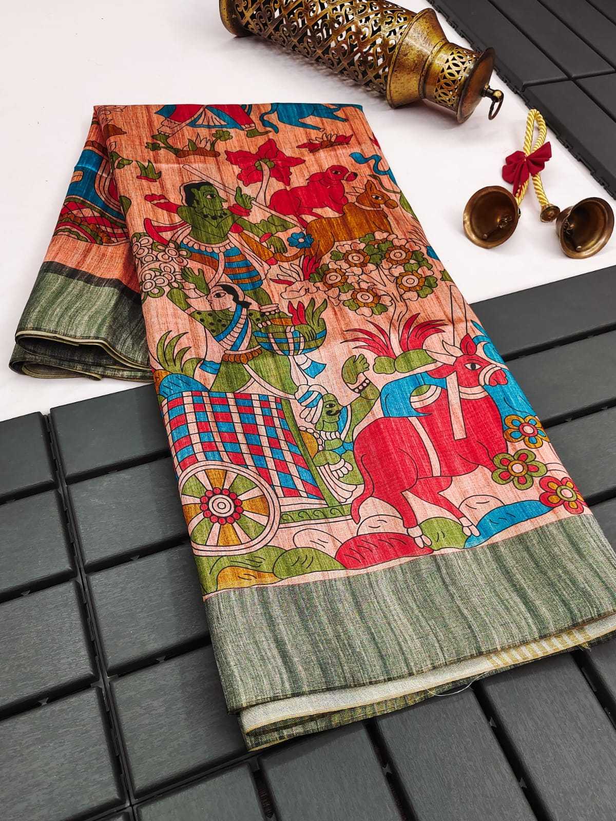 YNF Wholesale Tussar Silk Kalamkari Sarees KESH532 TUS | Surat Manufacturer