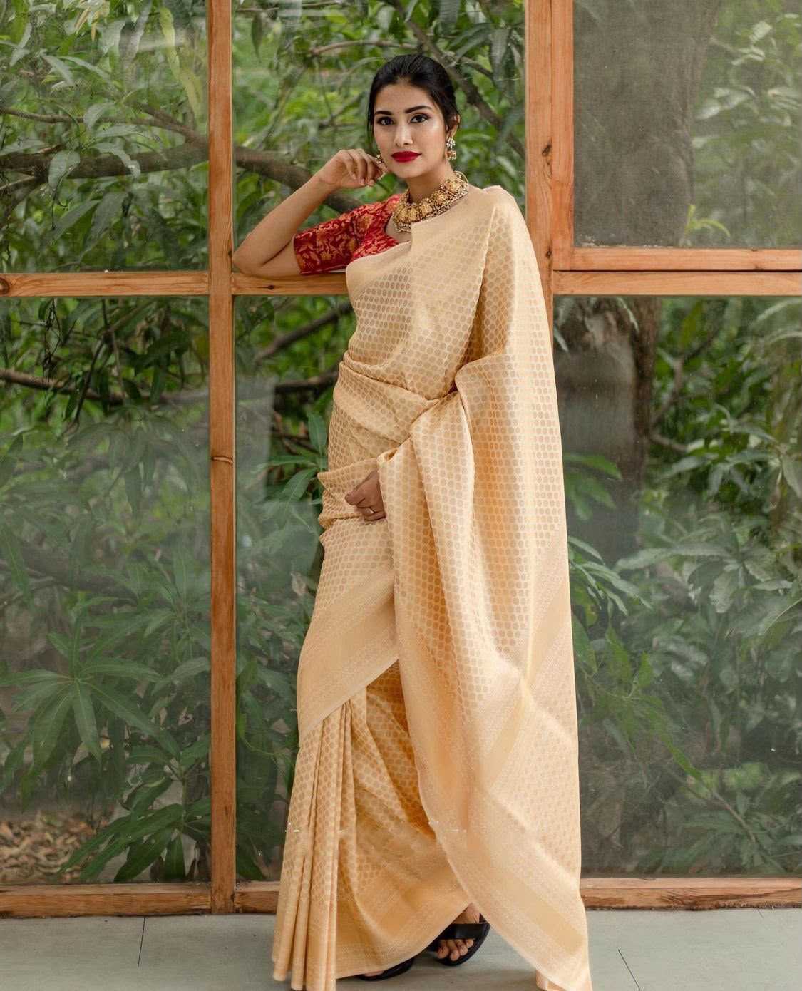 YNF Wholesale Lichi Silk Jacquard Saree  | Surat Manufacturer