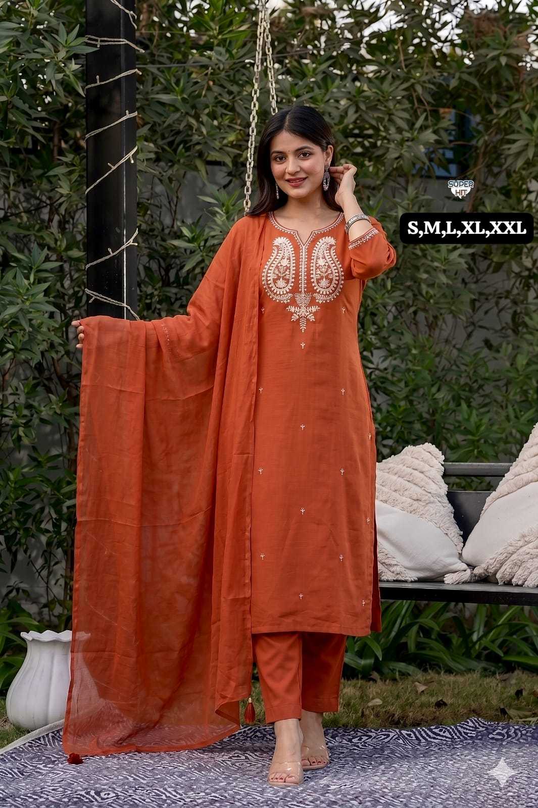 YNF Wholesale Chanderi Silk Embroidery Suits KESH536 4018 | Surat Manufacturer