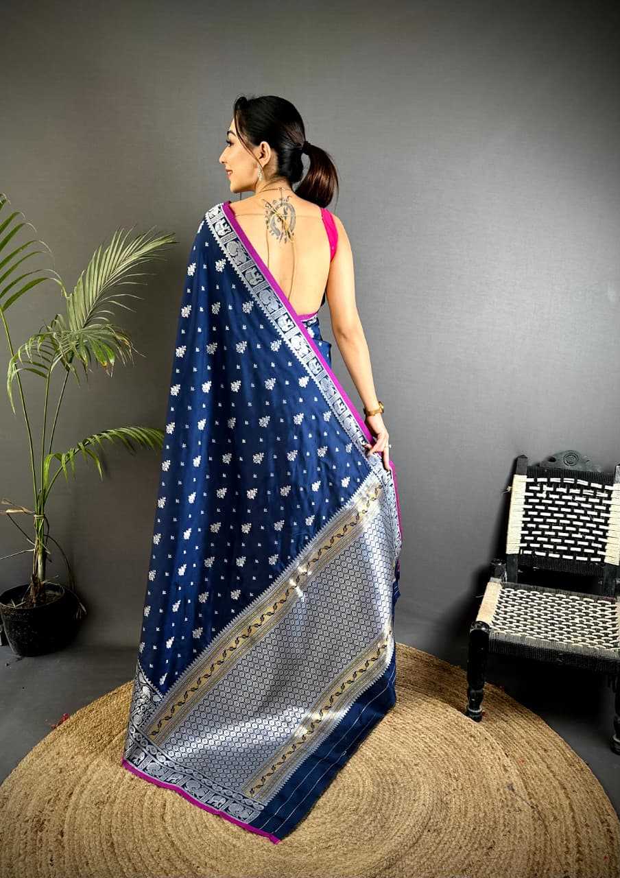 YNF Wholesale Banarasi Soft Silk Zari Border Sarees  | Surat Manufacturer