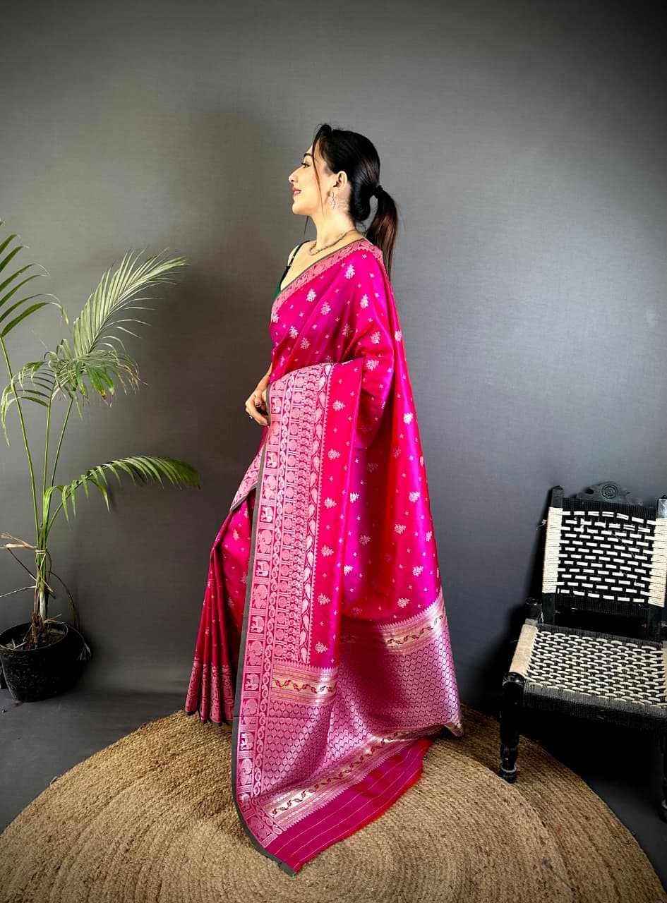 YNF Wholesale Banarasi Soft Silk Zari Border Sarees  | Surat Manufacturer