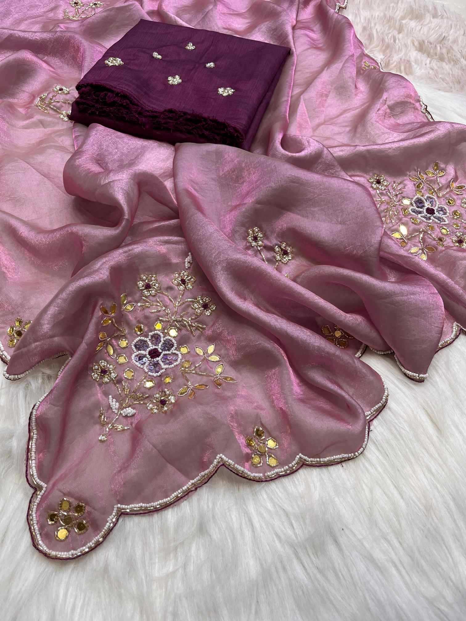 YNF Wholesale Satin Hand Work Sarees KESH549 Abhishikta | Surat Manufacturer