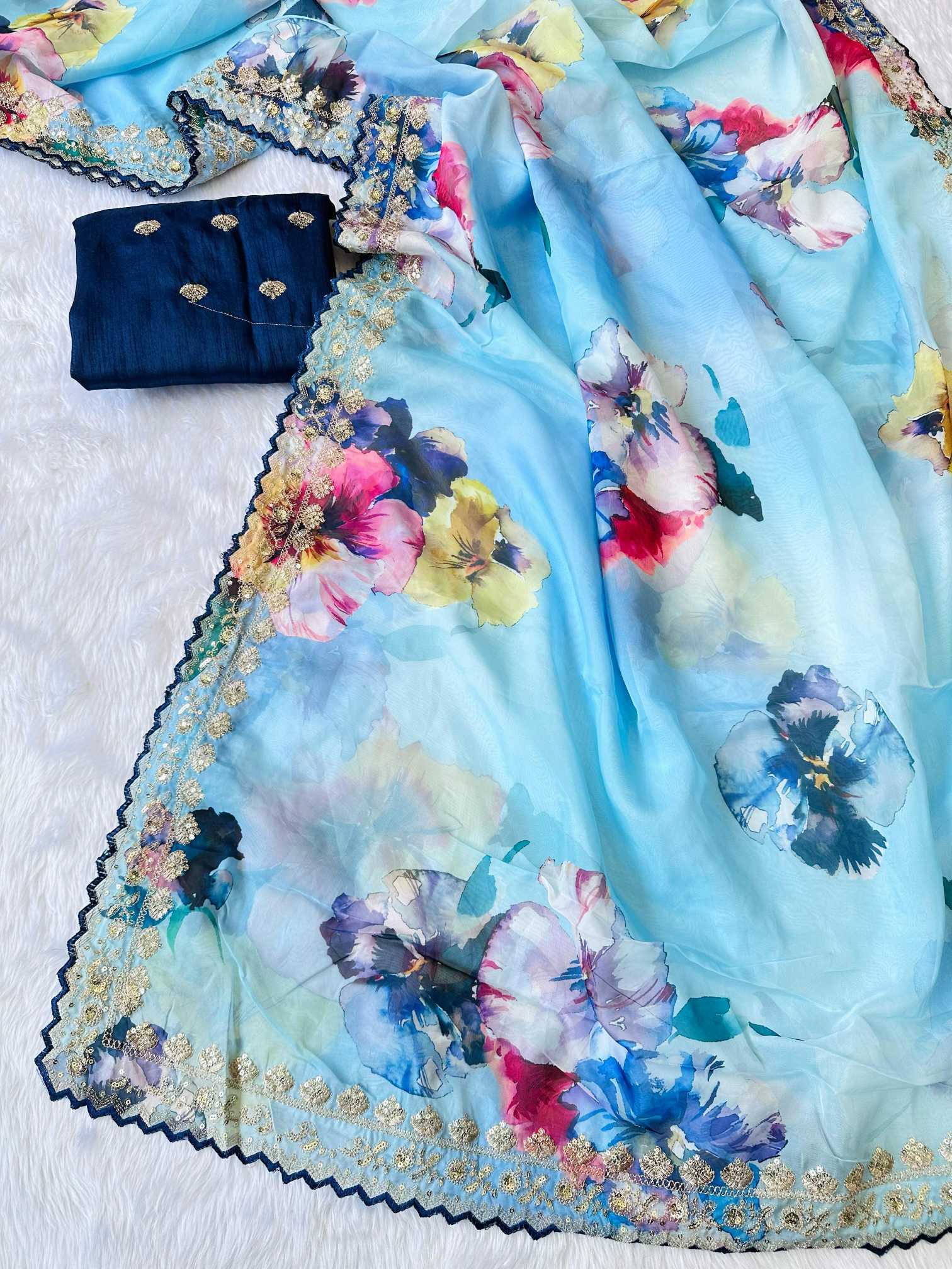 YNF Wholesale Organza Organza Sarees KESH549 Agnavi | Surat Manufacturer