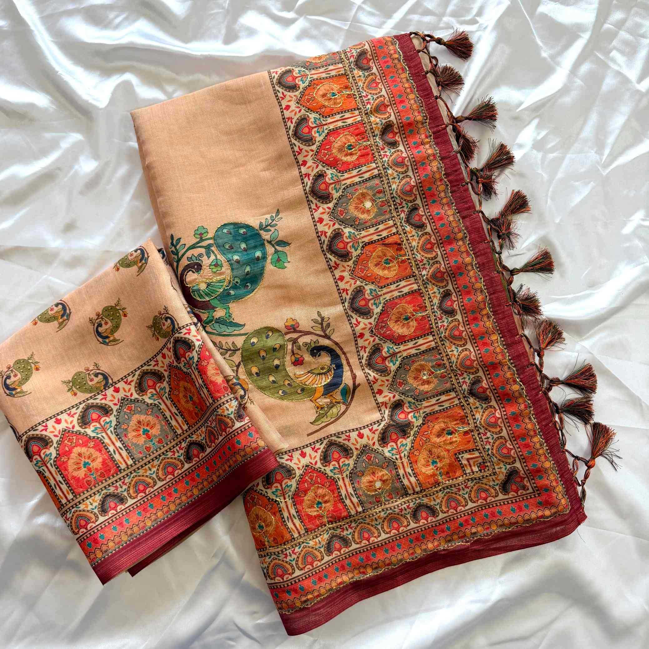 YNF Wholesale Pure Silk Printed Silk Saree  | Surat Manufacturer