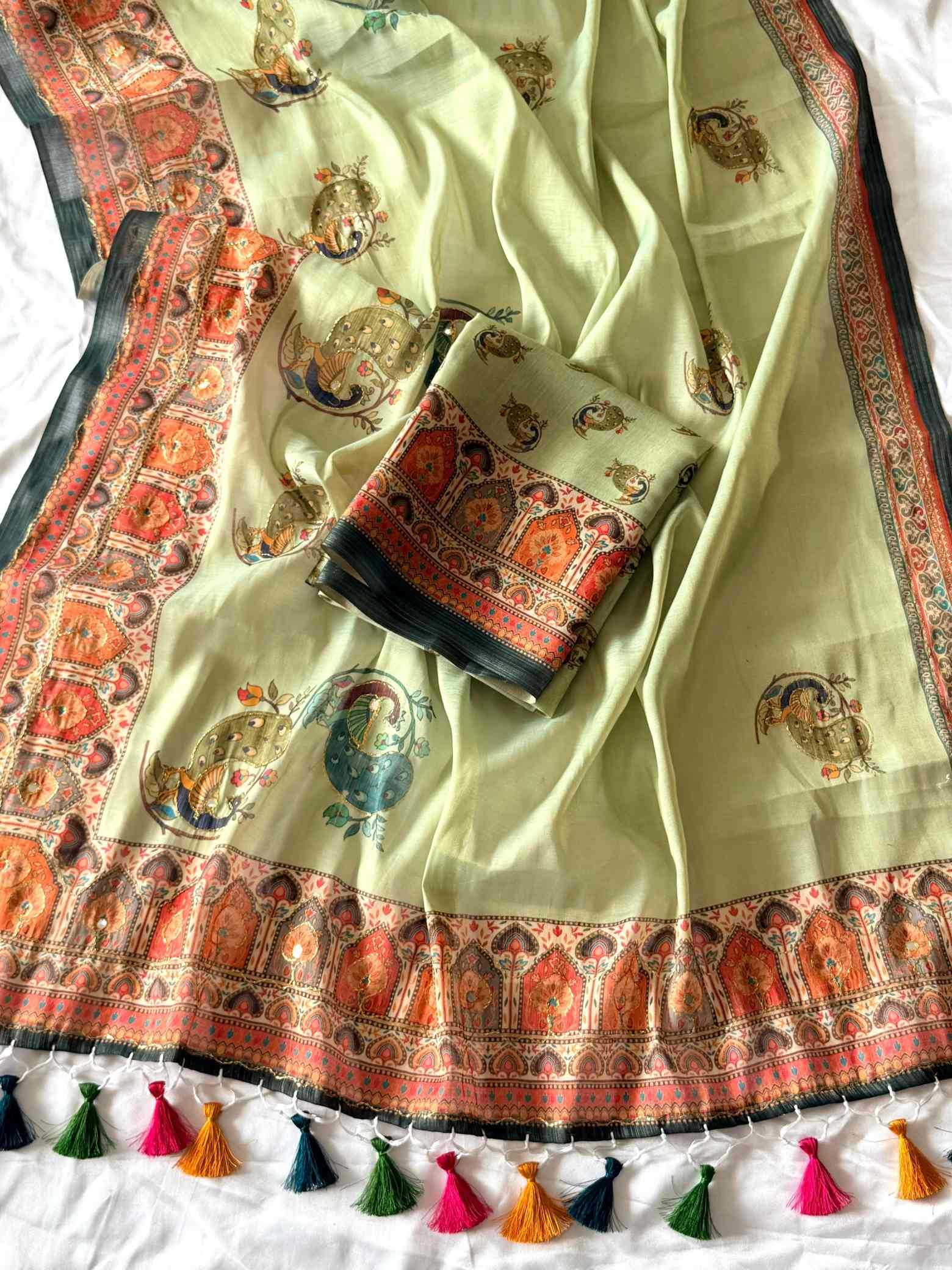 YNF Wholesale Pure Silk Printed Silk Saree  | Surat Manufacturer