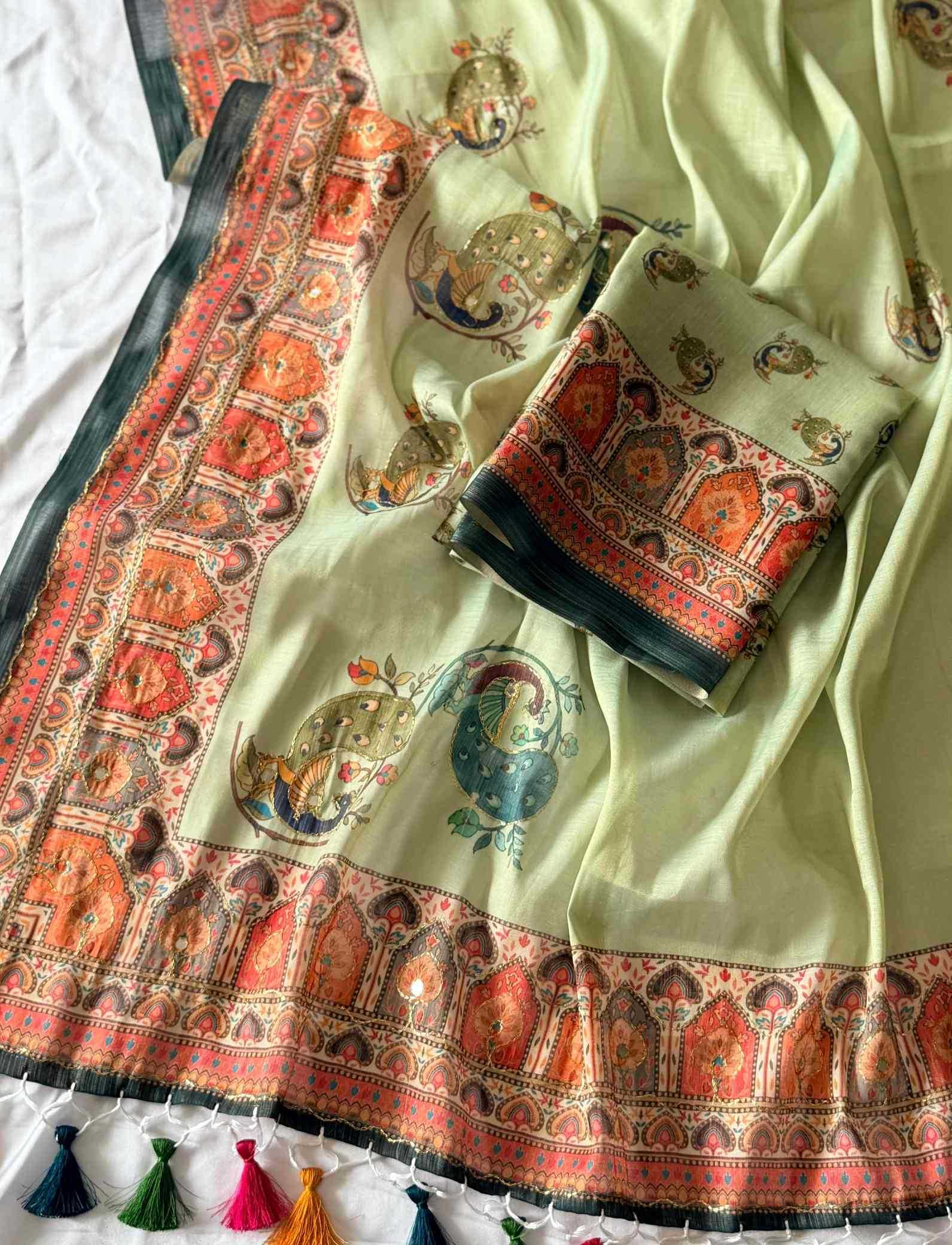 YNF Wholesale Pure Silk Printed Silk Saree  | Surat Manufacturer