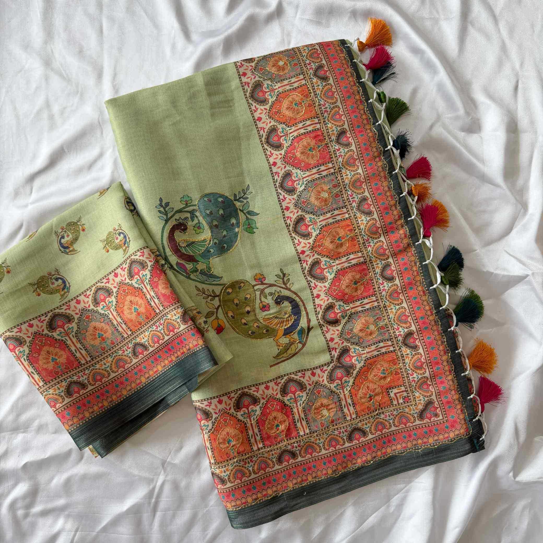 YNF Wholesale Pure Silk Printed Silk Saree  | Surat Manufacturer