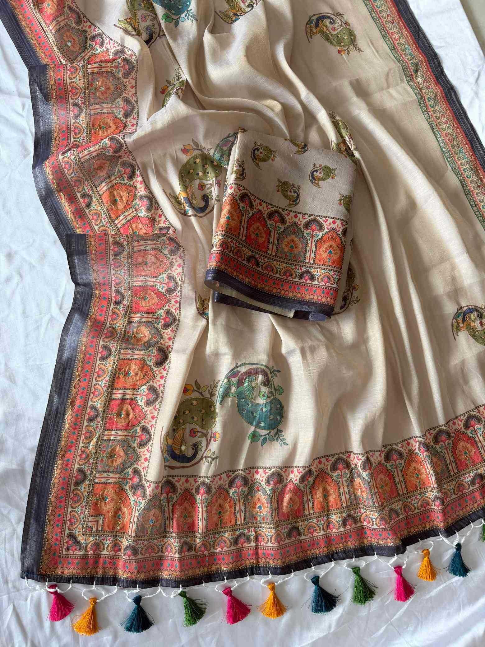YNF Wholesale Pure Silk Printed Silk Saree  | Surat Manufacturer
