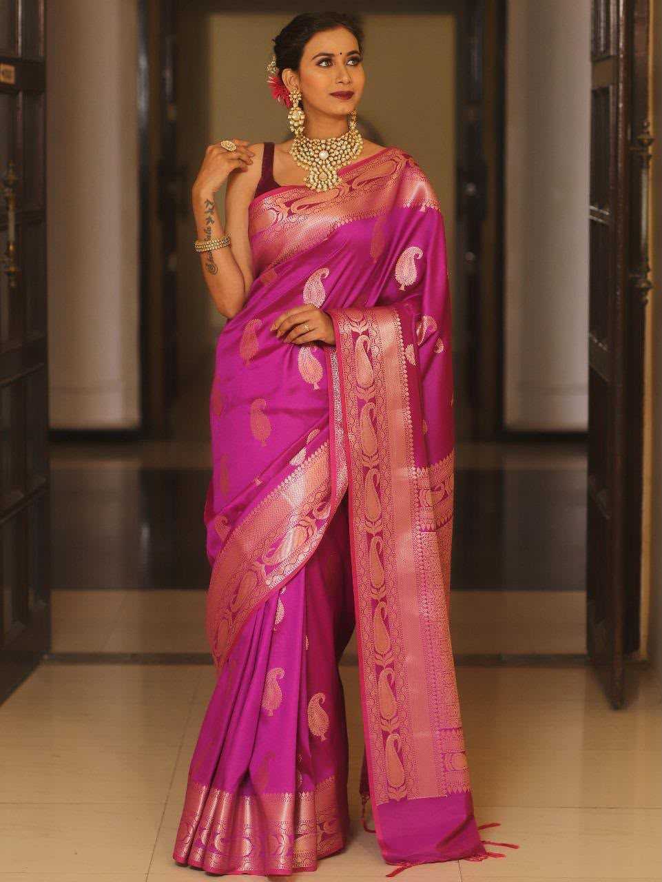 YNF Wholesale Soft Silk Jacquard Saree  | Surat Manufacturer