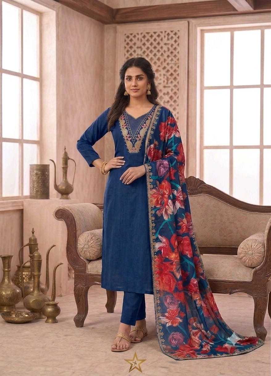 YNF Wholesale Cotton Embroidery Suits  | Surat Manufacturer