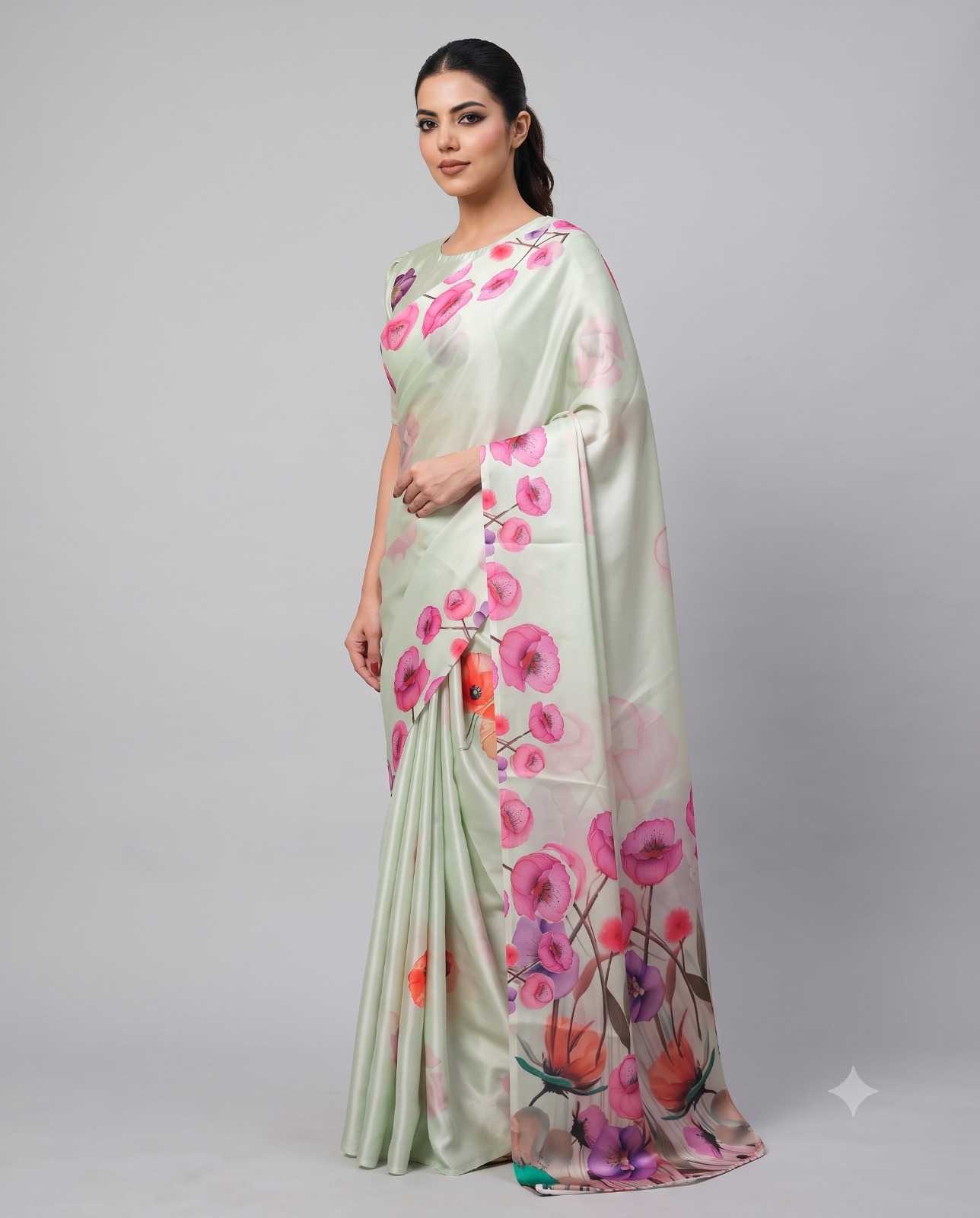 YNF Wholesale Satin Silk Party Wear Silk Sarees  | Surat Manufacturer