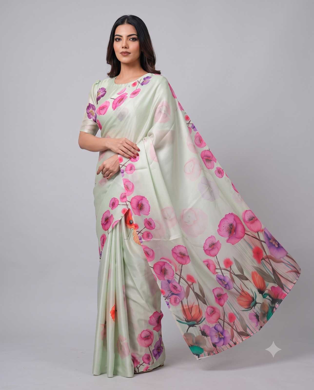 YNF Wholesale Satin Silk Party Wear Silk Sarees  | Surat Manufacturer