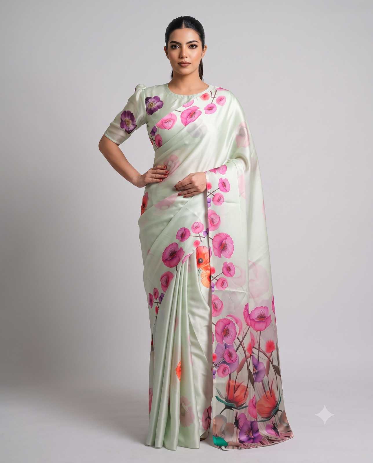 YNF Wholesale Satin Silk Party Wear Silk Sarees  | Surat Manufacturer
