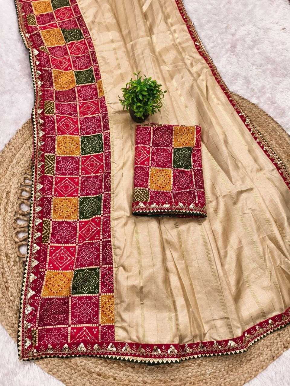 YNF Wholesale Tussar Silk Printed Sarees KESH554 BANDHNI | Surat Manufacturer