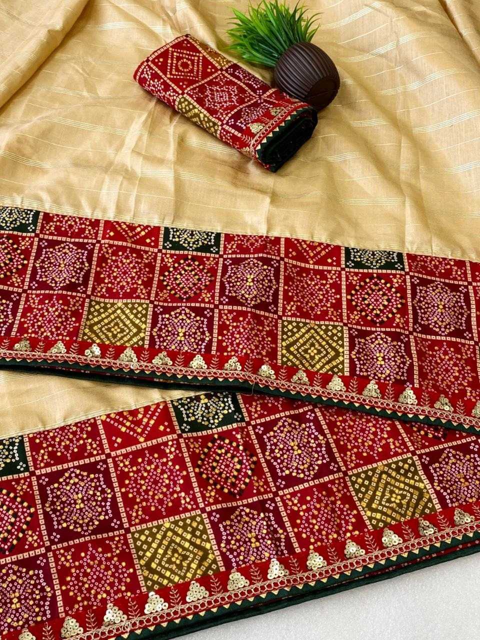 YNF Wholesale Tussar Silk Printed Sarees KESH554 BANDHNI | Surat Manufacturer