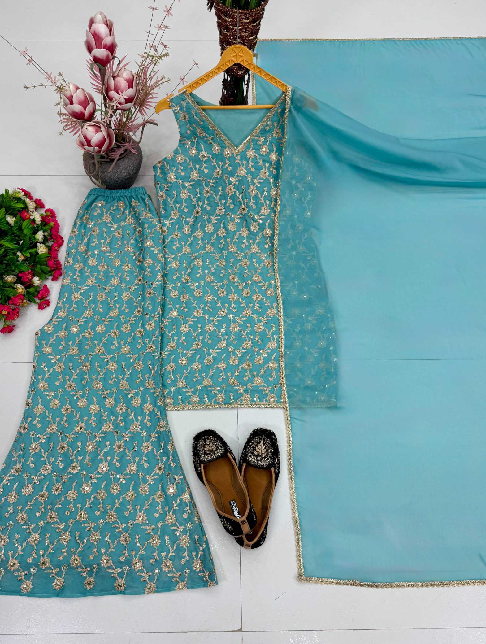 YNF Wholesale Georgette Embroidery Suits  | Surat Manufacturer